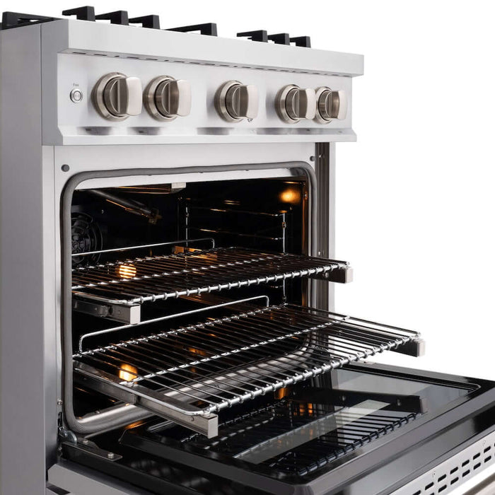 ZLINE 30" Classic Gas Range, Convection Gas Oven, Stainless Steel, Brass Burners, CGR-BR-30