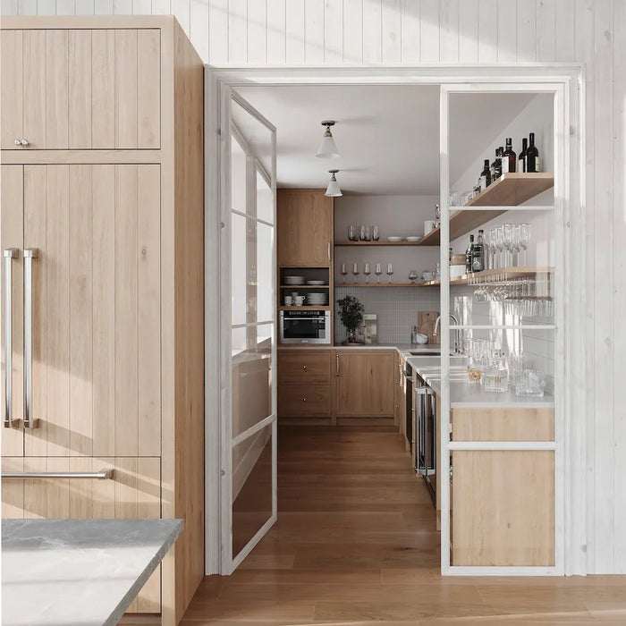 ZLINE 36" Panel Ready Built-In Bottom Freezer Refrigerator,Water Dispenser, Ice Maker,Graphite Gray, Matte Black GRBIVZ-36-MB