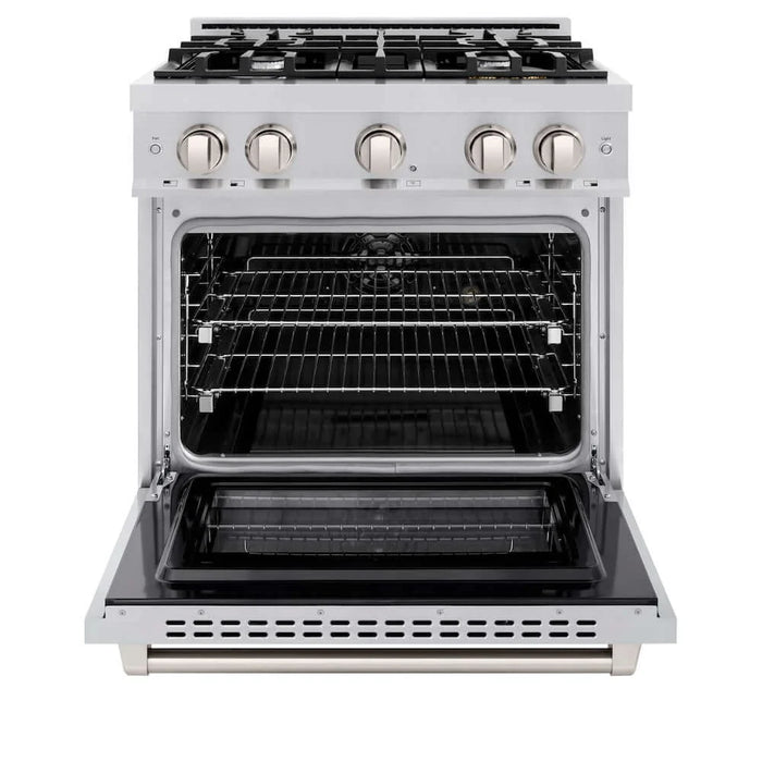 ZLINE 30" Select Dual Fuel Range Gas Cooktop Electric Convection Oven Stainless Steel HDR30
