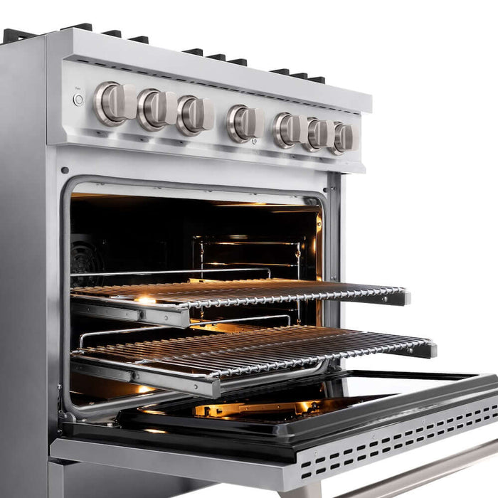 ZLINE 36" Select Gas Range Convection Gas Oven Stainless Steel Brass Burners HGR-BR-36