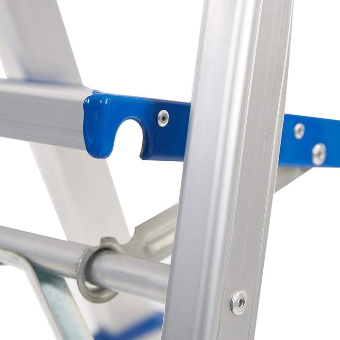 Foldable Household Aluminium 2 Step Ladder Silver For Kithcen, Garage Strong and durable