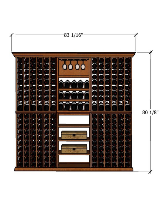 7 Foot Wine Cellar Storage System | 320 Bottle Capacity