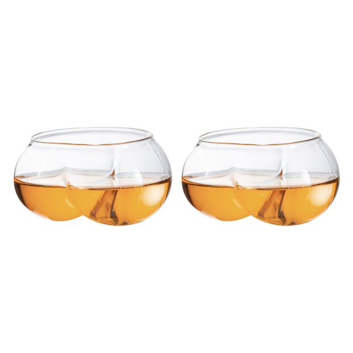 Deez Nuts Drinking Wine & Whiskey Glasses - 2 Set - I love Butts, Couple Mug, Gift for Her, Gift for Him Perfect for Bachelorette Parties, Gag Gift for Men & Women, 7 oz Stemless Bum Glasses