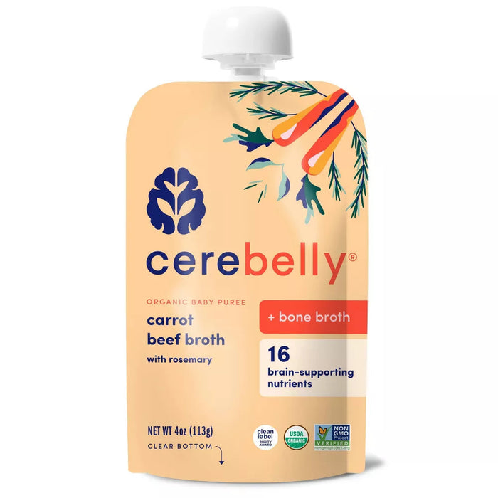Cerebelly Organic Puree Carrot Broth (Pack of 6-4 Oz)