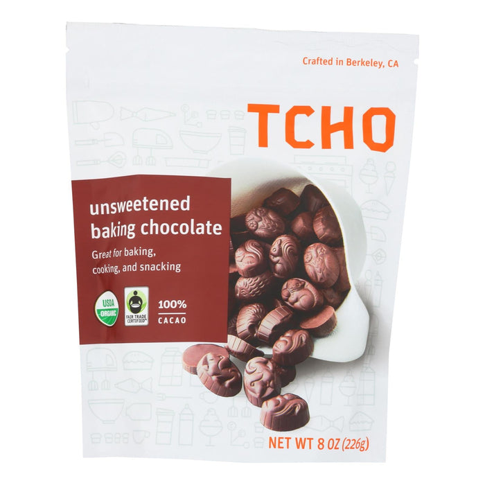 Tcho Organic 99% Unsweetened Baking Pieces (Pack of 6 - 8 Oz.)