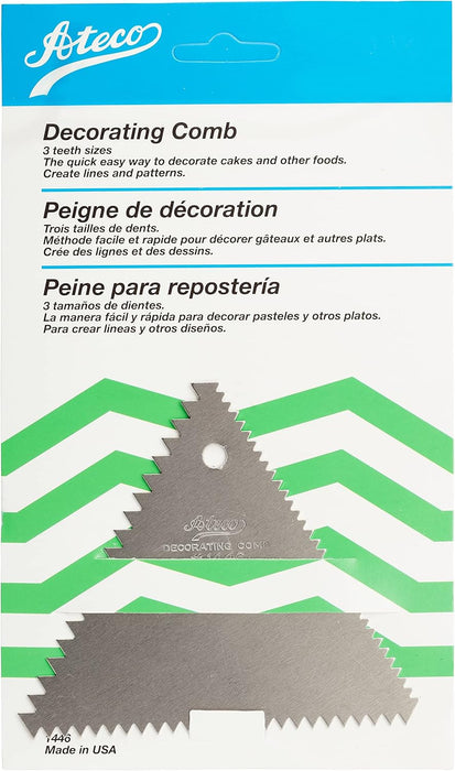 Ateco Aluminum Decorating and Icing Comb, 4 1/4" x 4 1/4