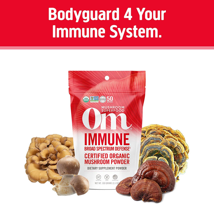 Om Mushroom Superfood Immune Blend, Mushroom Powder Supplement (3.5 Ounce)