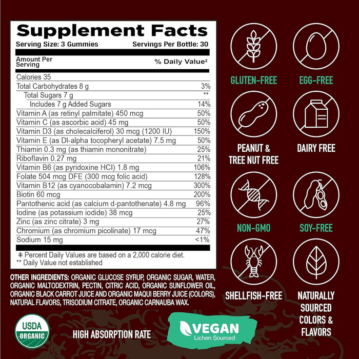 Yumv's Adult Multivitamin Gummies - 90 Count - Complete Daily Vitamin Supplement