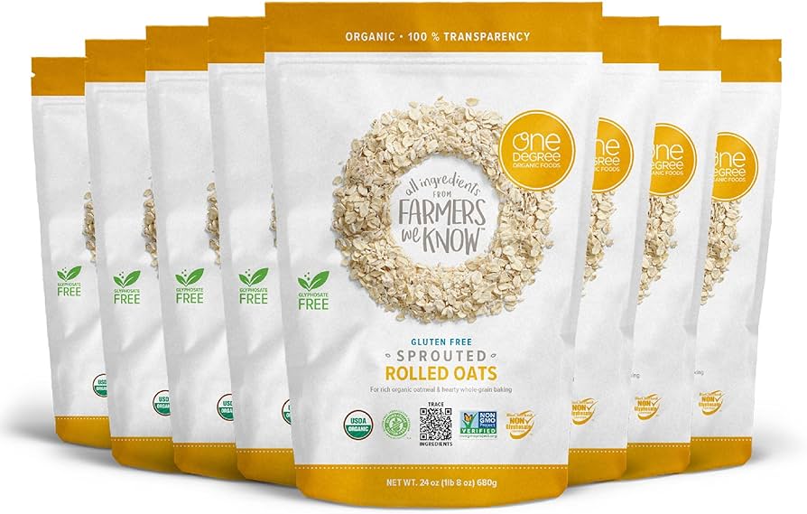 One Degree Organic Foods - Sprouted Oatmeal with Organic Quinoa & Hemp, 18 oz (Pack of 6) - Gluten-Free Breakfast