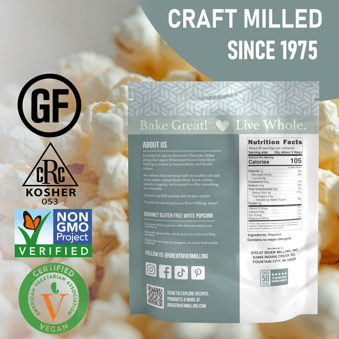 Gourmet White Popcorn Kernels