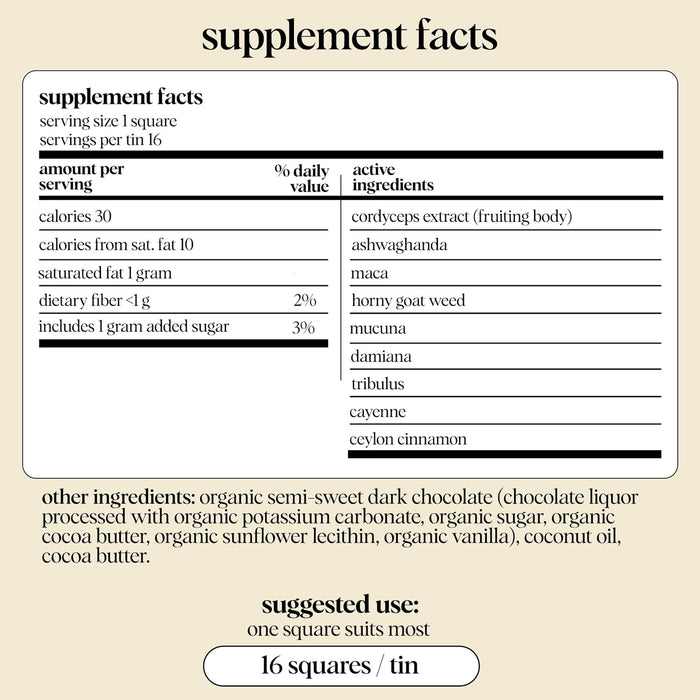 Happy Ending Vegan Dark Chocolate Bar – Organic, Adaptogenic, Pack of 4 - 2.7 oz