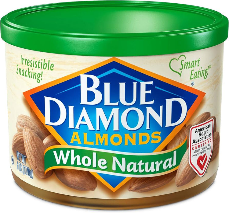 Blue Diamond - Whole Natural Almonds, 12 oz (Pack of 6) - Gluten-Free Snacks