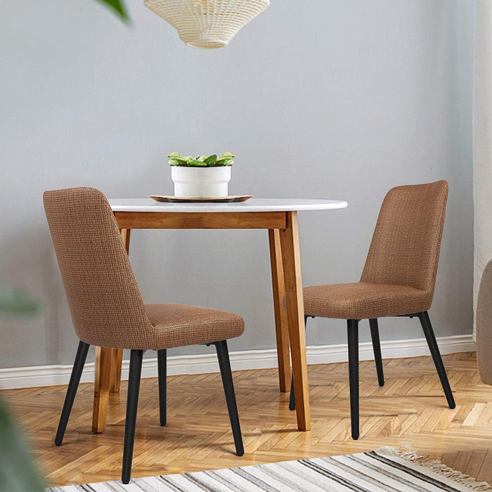 Modern Accent Chairs Set of 2 with Upholstered Seat and Back, Water Resistance Easy to Clean, Durable Restaurant Chair, Coffee