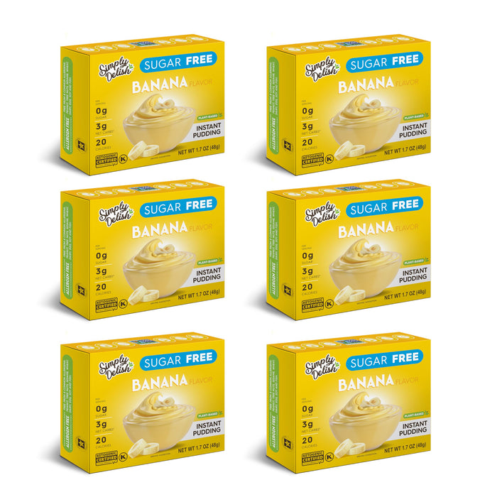 Simply Desserts Banana Pudding Mix, 1.7 oz (Pack of 6) - Gluten-Free Dessert