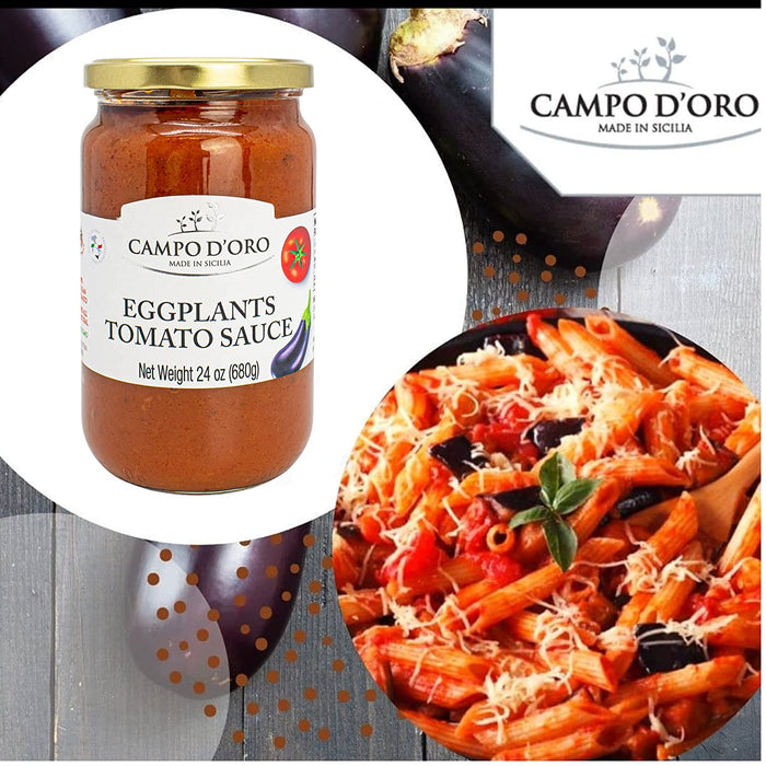 Campo D'Oro,  Tomato with Eggplants Sauce 24 oz