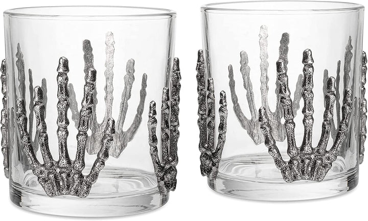 The Wine Savant Skeleton Hand Wine Glass Set of 2 — Specialty Food Source