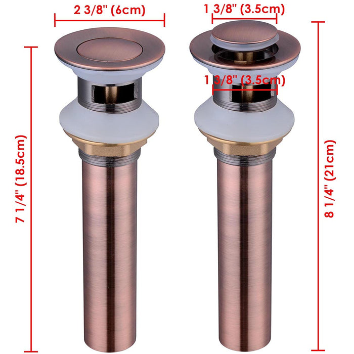 Yescom 1 1/2" Kitchen Overflow Pop Up Drain
