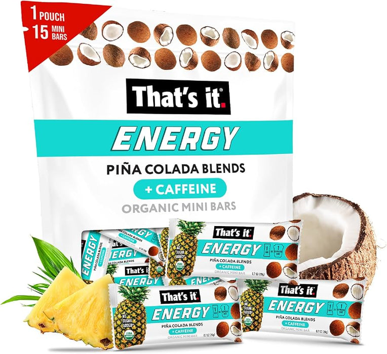 That's It - Organic Frt Bar Organic Energy Pina Colada, 6/.7 oz (Case of 6) - Gluten-Free Snack