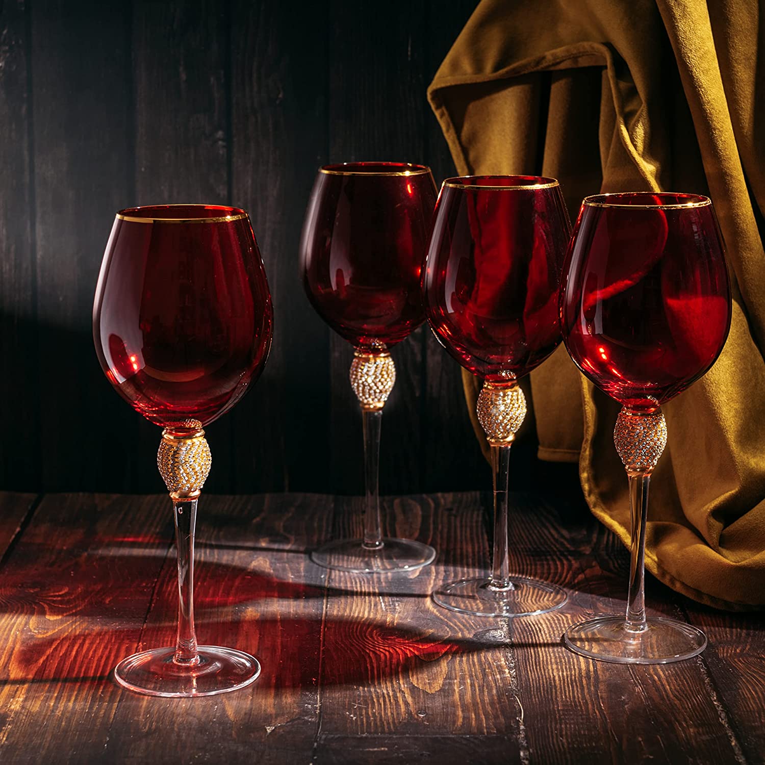 rhinestone wine glasses Large Diamond Wine Glasses, 10