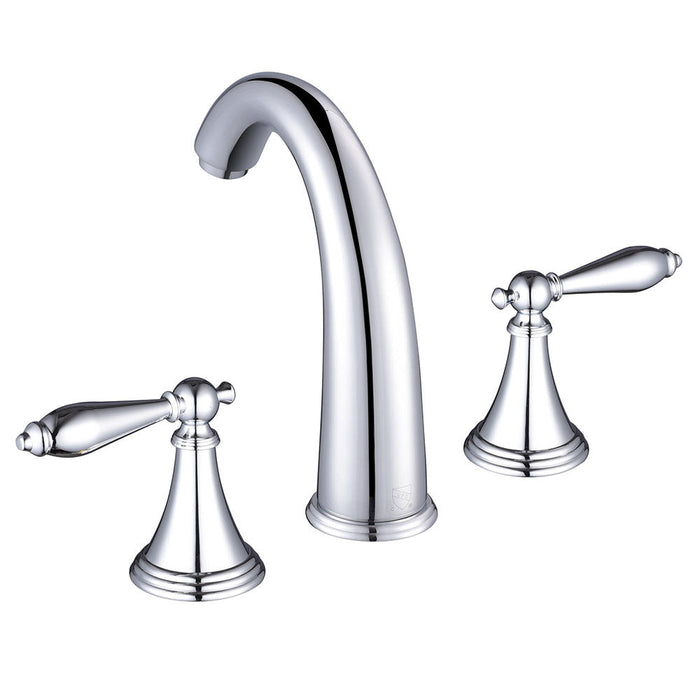 Aquaterior Widespread Faucet 3-Hole 2-Handle Cold Hot 6.7"H Chrome