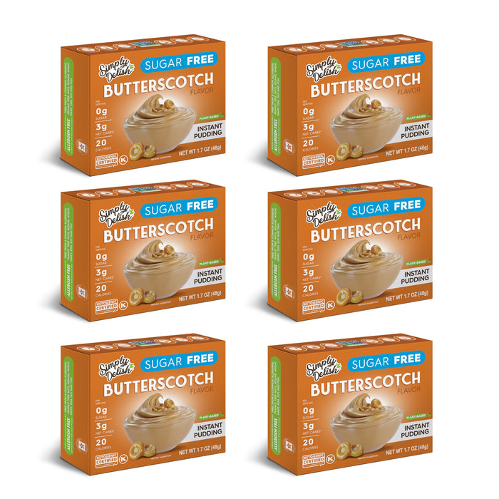 Simply Desserts - Butterscotch Instant Pudding, 1.7 oz (Pack of 6) - Gluten-Free Kosher