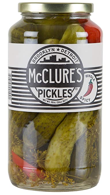 McClure's Pickles Spicy Whole, 32 oz, 6-Pack