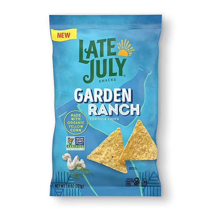Late July Snacks Tort Chips Garden Ranch (12 x 7.8 Oz.)