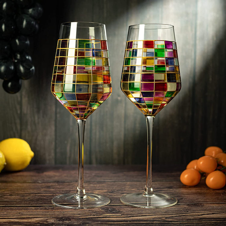 Renaissance Stained Wine Glasses Set of 2 (Stemmed) — Specialty Food Source