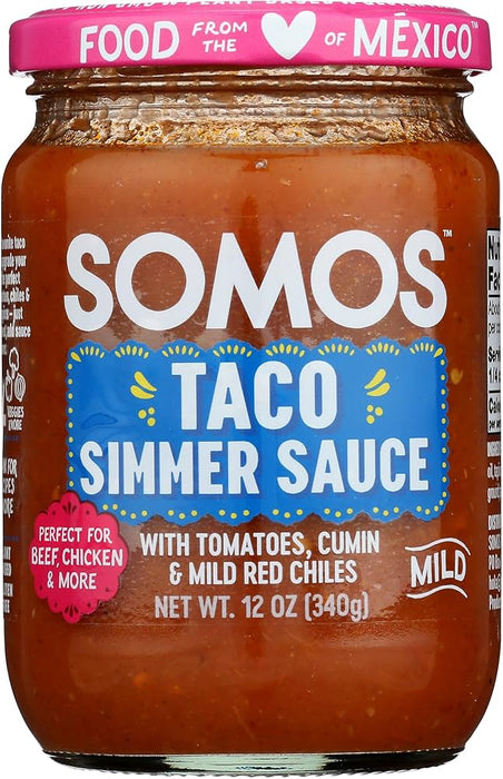 Somos - Taco Simmer Sauce Mild, 12 fl oz (Pack of 6) - Gluten-Free Mexican Flavor