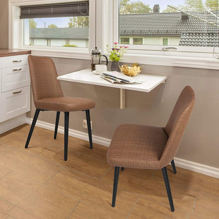 Modern Accent Chairs Set of 2 with Upholstered Seat and Back, Water Resistance Easy to Clean, Durable Restaurant Chair, Coffee