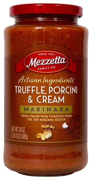 Mezzetta 24 oz Porcini & Truffle Cream Pasta Sauce (Pack of 6)