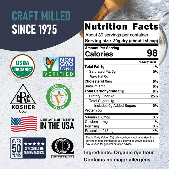Organic Dark Rye Flour