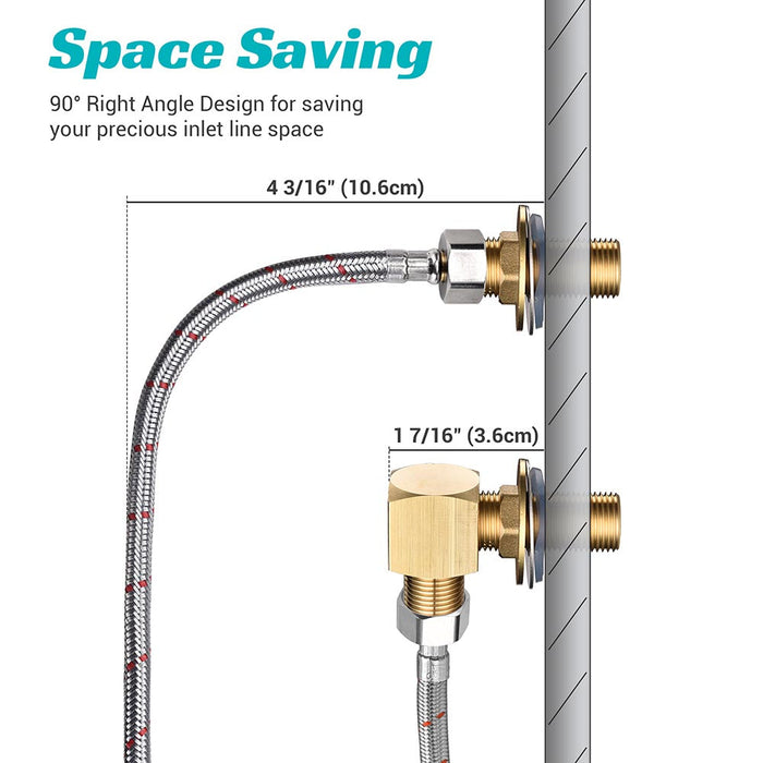 Aquaterior Wall Mount Faucet Kit G1/2" BSP Male Thread