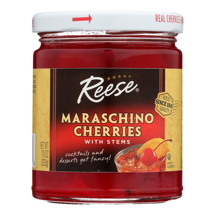 Reese Red Maraschino Cherries With Stems (10 Oz., Pack of 12)