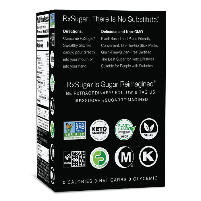 RxSugar Flavored Allulose Sugar Swealthy Stix