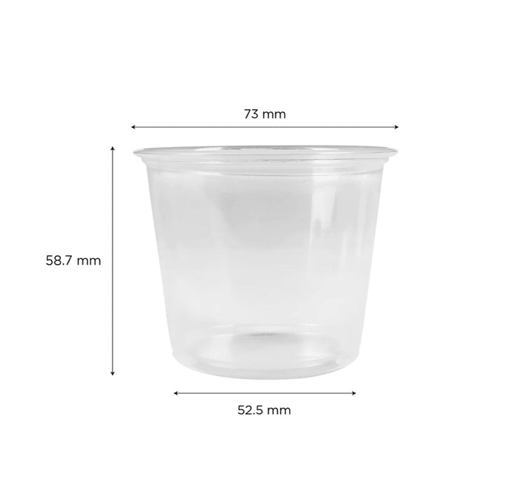 5.5 oz Portion Cups,  PP Plastic, Clear - 2,500 pcs