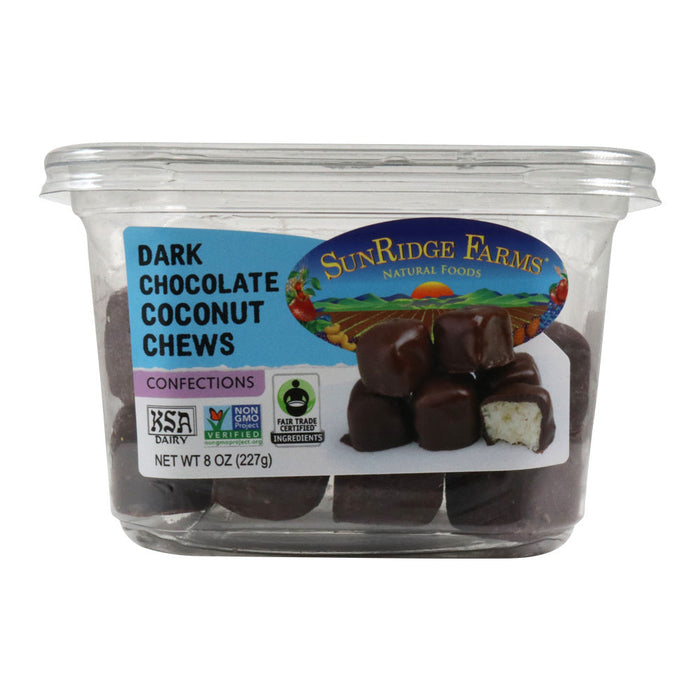 Sunridge Farms Chews Dark Chocolate Coconut Candy, 8 Oz (Case of 12)