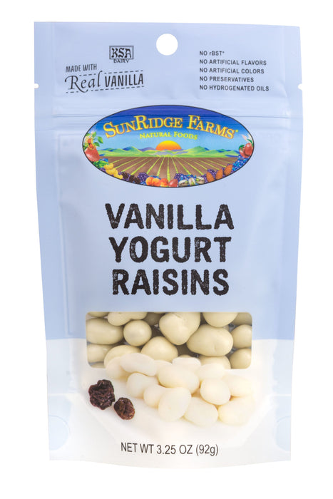 Sunridge Farms Yogurt Raisins - Case of 8 - 3.25 Oz. Packs