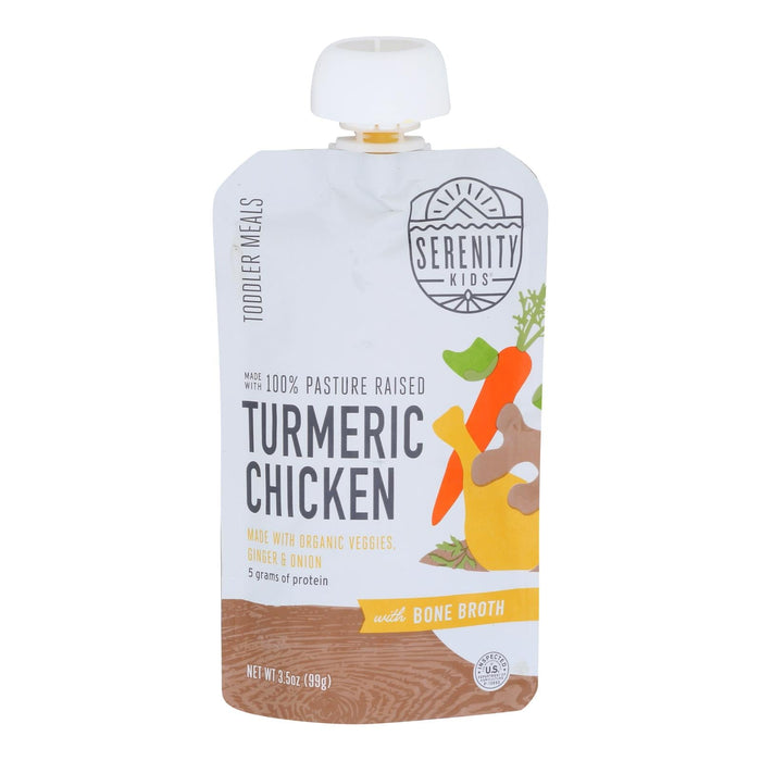 Serenity Kids Turmeric Chicken Boon Broth Pouch (Pack of 6 - 3.5 Oz)