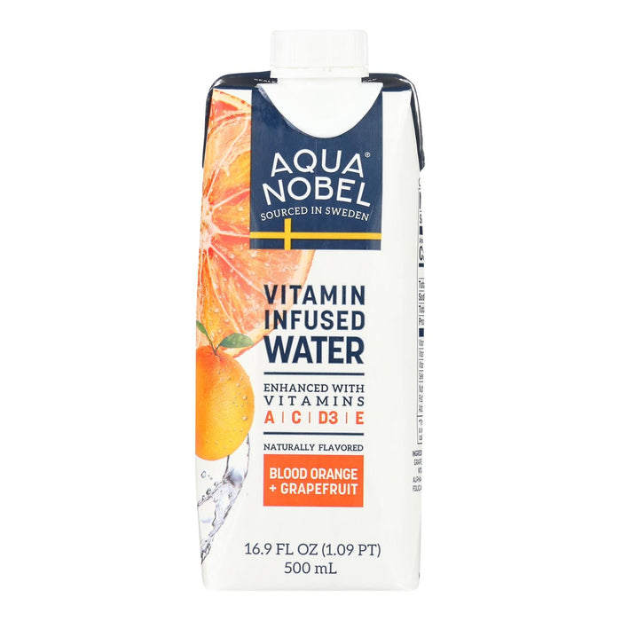 Aqua Nobel Water Vitamin Infused Orange Grapefruit (Pack of 12 - 16.9 Fl Oz).