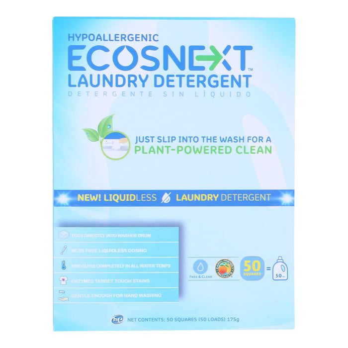 Ecosnext Laundry Detergent Fragrance-Free & Chlorine-Free (Pack of 10-50 Count)