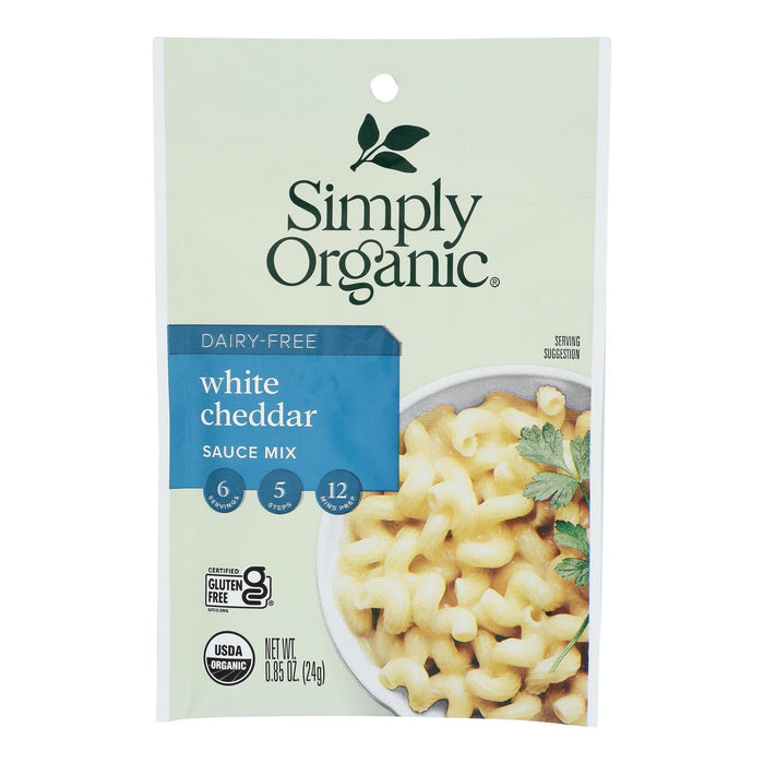 Simply Organic White Cheddar Sauce Mix - Case of 12 - .85 Oz