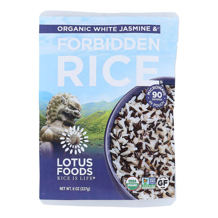 Lotus Foods Organic Jasmine & Forbidden Rice (Pack of 6 - 8 Oz)