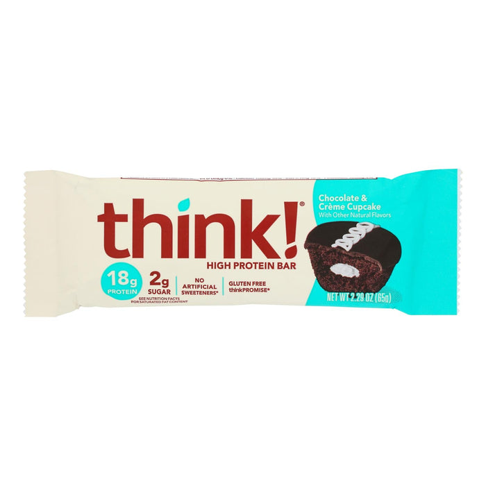 Think! Protein Bar, Chocolate Cupcake (Pack of 10) 2.29 Oz