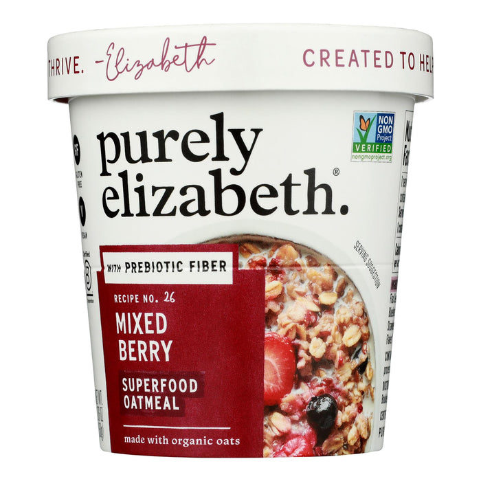 Purely Elizabeth Oatmeal Cup, Mixed Berries (12-Pack x 1.76 Oz)