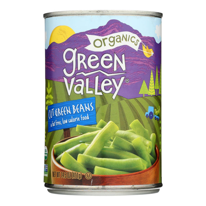 Green Valley Organics Organic Green Beans Cut, 14.5 Oz Cans (Pack of 12)
