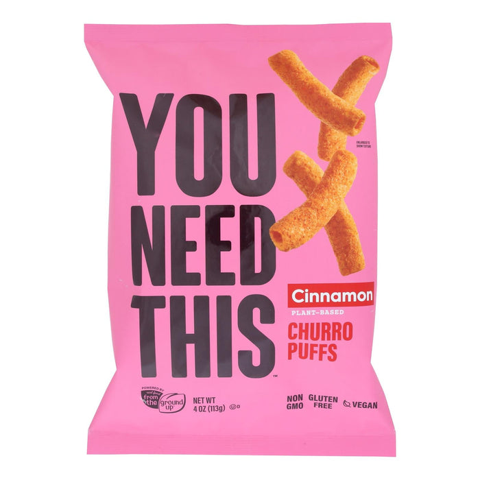 Churro Puffs Cinnamon - 4 Oz (Pack of 12)
