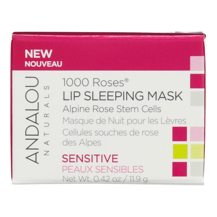 Andalou Naturals Sleep Mask Lip Balm for Sensitive Skin, 0.42 Fl Oz