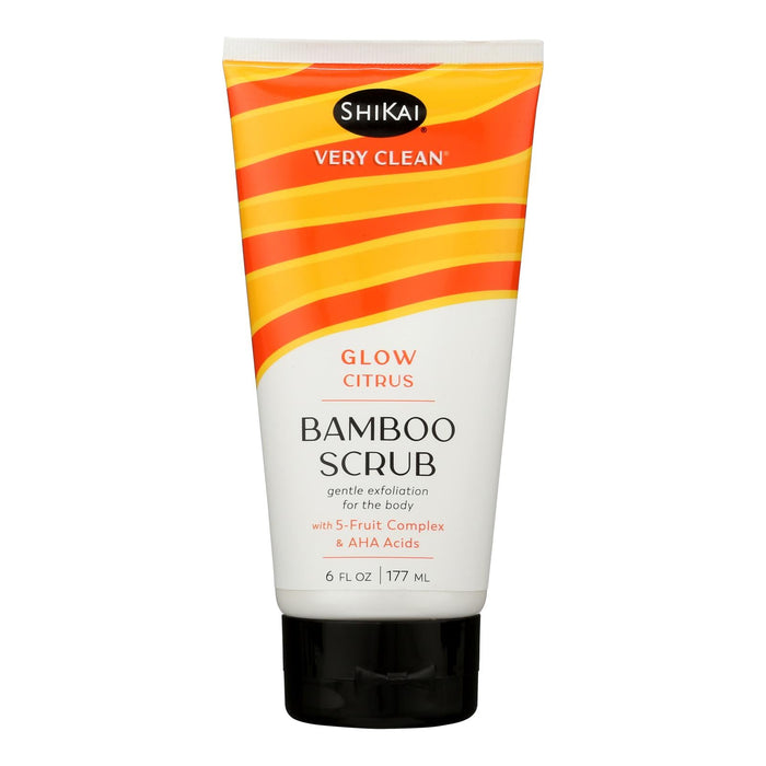 Shikai Bamboo Scrub Glow Citrus, 6 Fl Oz