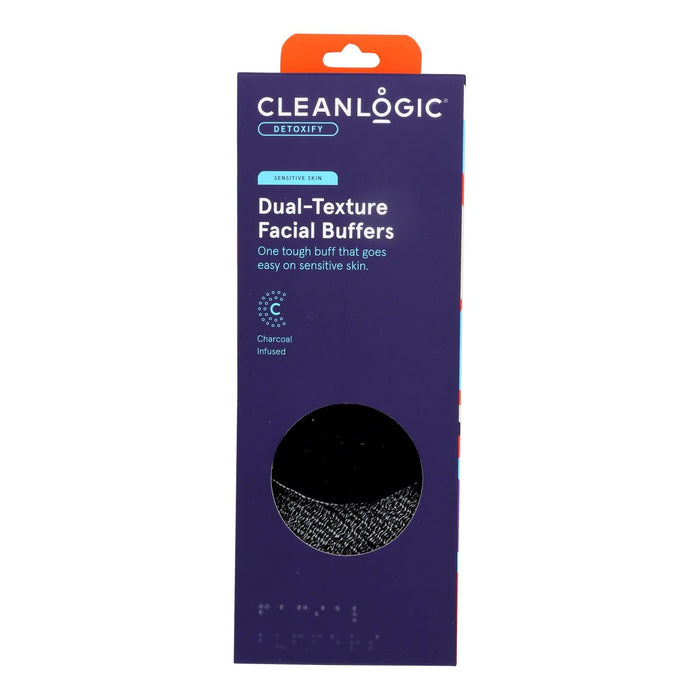 Cleanlogic Dual-Textured Exfoliating Face Buffer (Pack of 3)